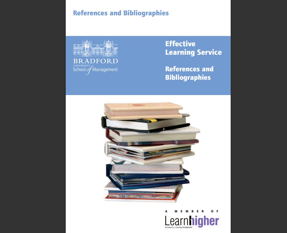 References and bibliographies booklet