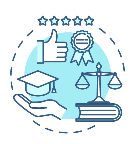 icon representing law students' study skills