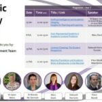 banner showing the webinar series title 'Academic Integrity' and stating join via zoom