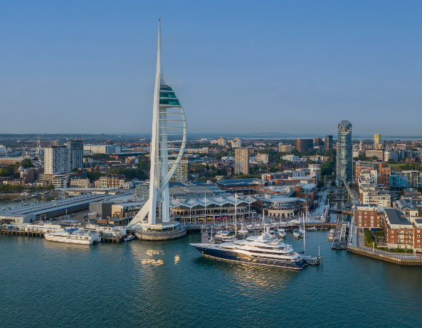 spinnaker tower and Portsmouth harbour