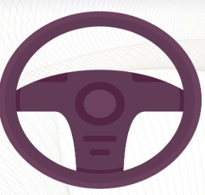 purple steering wheel