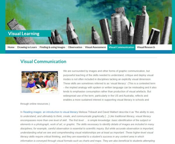 Visual learning website