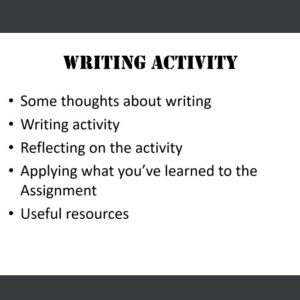 Writing Activity