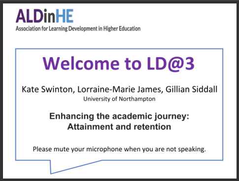 LD@3 Enhancing the academic journey: Attainment and retention