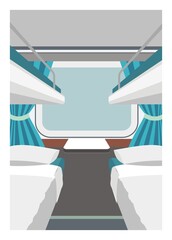 illustration of a sleeper train