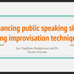Enhancing public speaking skills using improvisation techniques