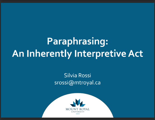 LD@3: Paraphrasing as an Inherently Interpretive Act