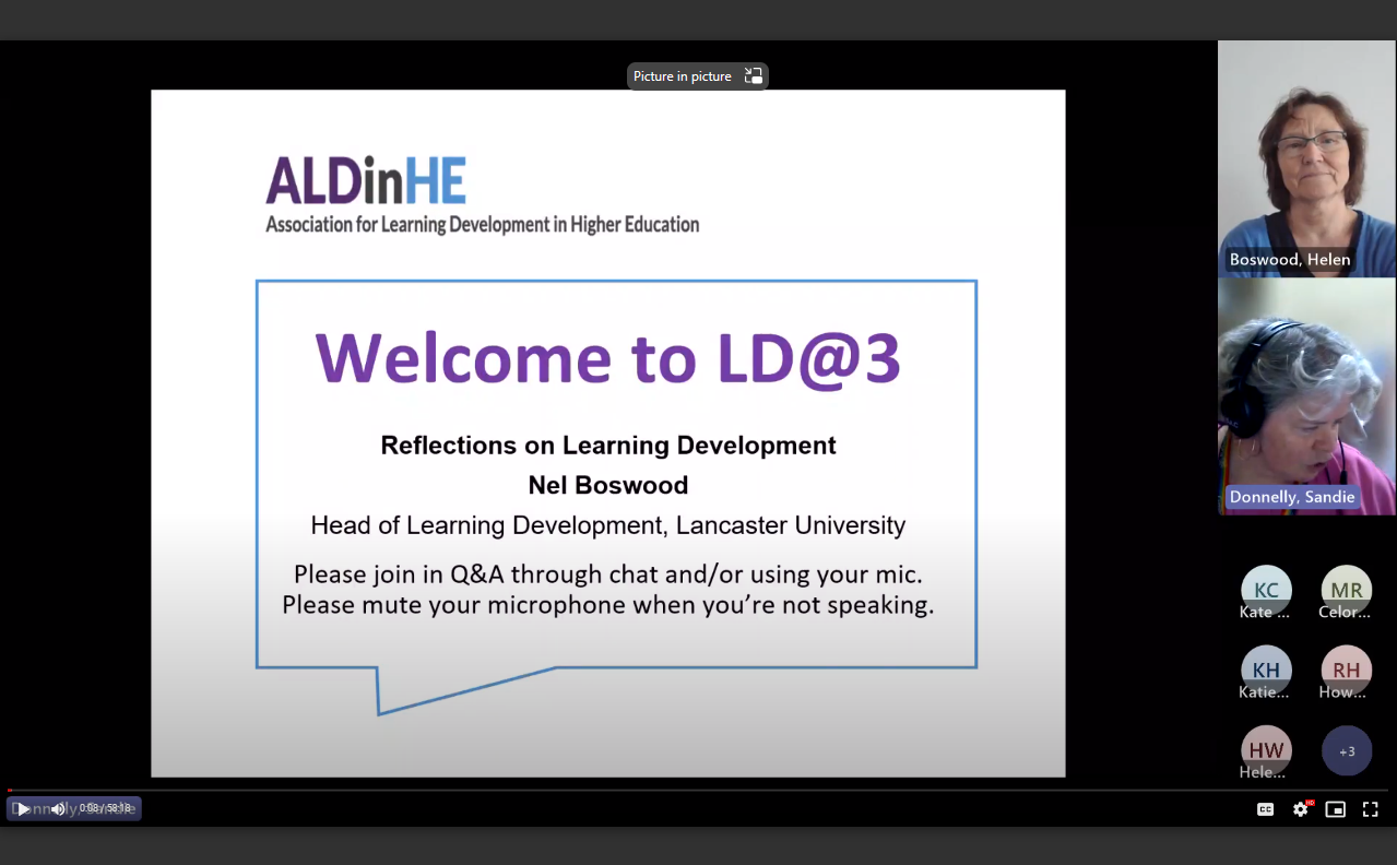 LD@3 Reflections on Learning Development