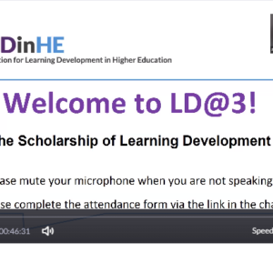 Scholarship of Learning Development