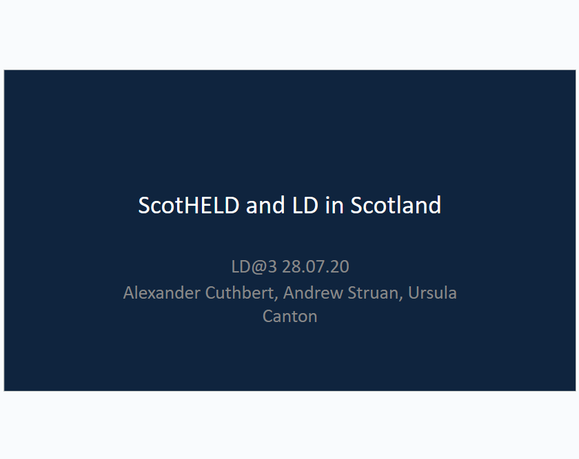 LD@3: A short introduction to the HE landscape in Scotland and the different roles that LDers and ScotHELD play in it