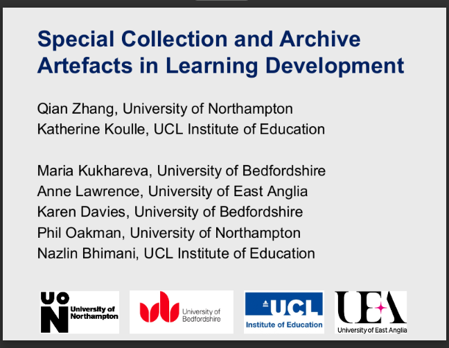 LD@3: Special Collection Artefacts in Learning Development