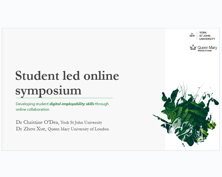 LD@3 How to organise and deliver a successful student-led online symposium