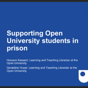 Supporting Open University students in prison