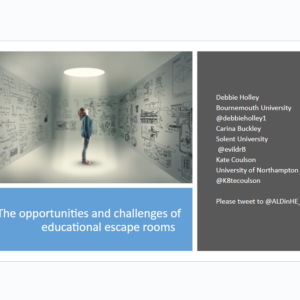 The opportunities and challenges of educational escape rooms