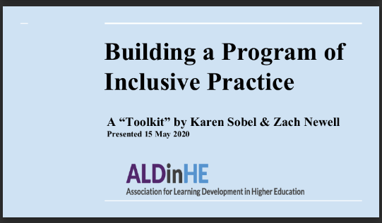 LD@3: Building a Program of Inclusive Practice