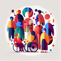 illustration representing an inclusive society